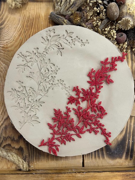 Flexstamp™ – Flexible Clay Stamp | Botanical Berry Branch Pattern – Deep Detail Texture Tool - Etsy
