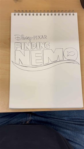 Finding Nemo Logo with Drawing Pencil #findingnemo #pixar #waltdisneypictures