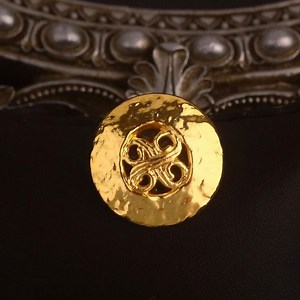 Vintage French Gold Round Alloy Buttons | Retro Knot Emblem Decorative Sewing Craft Supplies - Etsy