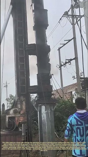 Power Infrastructure: Driving a 10kV Steel Pile Foundation