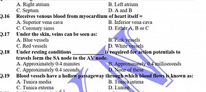 Multiple Choice Questions on Human Circulatory SystemReceives... | Filo
