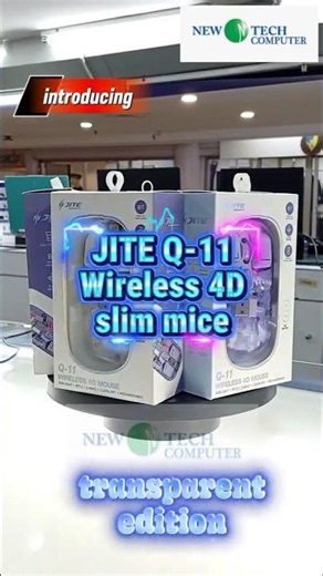 JITE Q-11 Transparent Wireless USB / Bluetooth 5.2 Mouse Type-C Rechargeable RGB Mechanical button