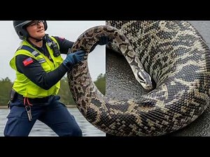 "Cow Saved from Giant Python! Extreme Wildlife Rescue Caught on Camera"