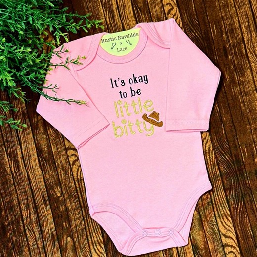 Western Little Bitty Baby Girl Bodysuit: Long or Short Sleeve - Etsy