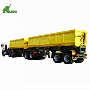 [Hot Item] 12m-18m Superlink Truck Bodies Sidewall Detachable Container Double Cargo Transport Flatbed Interlink Semi Trailer