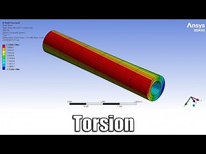 Hollow Cylindrical Shaft under Torsion | ANSYS Mechanical Simulation
