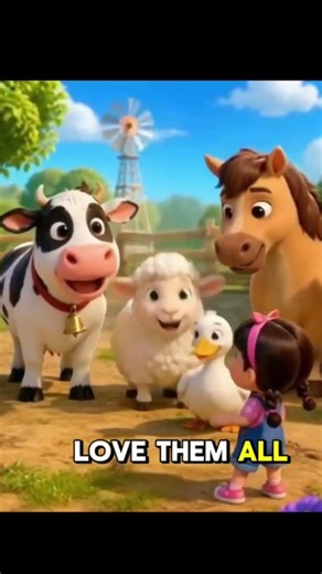 ❤️ God Made Them All! 🐄🐑🐷 Big & Small | Jesus Kids Song #shorts