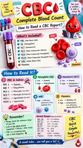 🩸 CBC Test Report Explained | How to Read CBC Blood Test? | RBC, WBC, Hb, Platelets #Shorts
