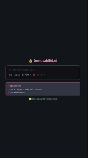 Tuplas en Python #aprendepython #coding #codificacion #codificacion #programacion #tuples