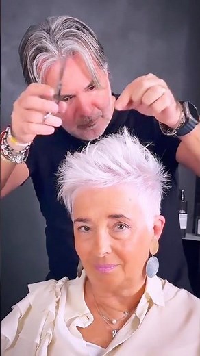cool older women haircut #shorts #haircut #over50 #shorthairstyles #pixie
