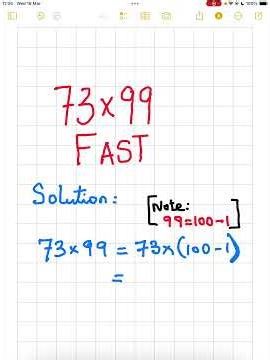 73 × 99 FAST 🔥 (Never Multiply Like This!)