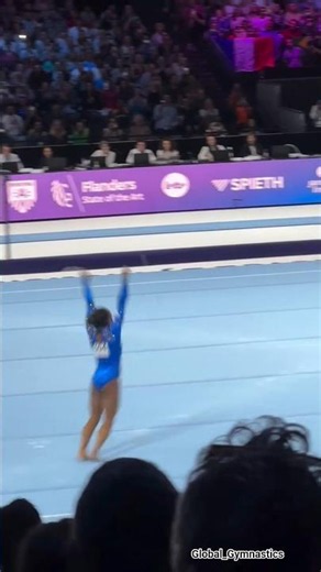 Simone biles routine on floor 🙌 #training #teambackflip #gymnast #flip //repost by Global_Gymnastics