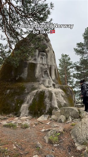 Met Oslo’s Most Famous Troll 😅 This giant guy isn’t just a statue — trolls are a huge part of Norwegian folklore 🇳🇴 They’re said to live in the mountains and turn to stone when the sun hits them… Which explains why he’s stuck here forever 👀 #norge #TrollLife #MythicalNorway #norsktiktok #HolmenkollenTroll #reels #viral #norwaytravel #oslo #visitoslo #colorsofnorway #scandinavia #norway🇳🇴 #OsloVibes #trollculture | Colors of Norway