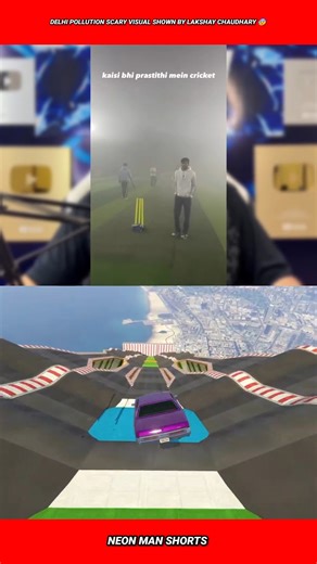 Delhi Pollution Scary visual shown by Lakshay Chaudhary 😰 #shorts