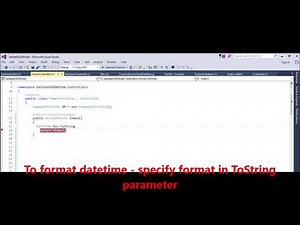 MVC - C# - Format Date