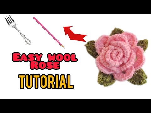 Diy Wool Rose Tutorial // How To Make Rose Without Crochet