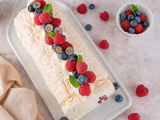 Bûche de Noël aux fruits et mascarpone