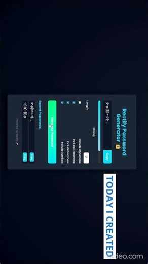 I Built a Password Generator Using React 🔐 #search Passify #christmasday #reactjs