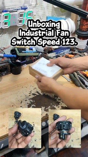 Unboxing Industrial fan switch Speed 123. . #fan #kipas #industry
