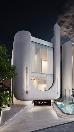 Amazing Architecture on Instagram‎: "Monsella Villa, #Dubai, UAE by ISTO @isto_architecture 🔗 https://amazingarchitecture.com/visualization/monsella-villa-dubai-uae-by-isto Chief architect at ISTO studio Bogdan Kostelnyi depicts how architecture can reflect the bionic shapes. A vivid example of this is 1 210 sq.m. Monsella villa on the Pearl Jumeirah Island in Dubai, where monumental and futuristic architecture reflects the imitation of tulip petals as the primary idea. ISTO architecture and de