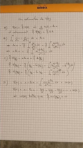estimation de la seconde fonction de Tchebychev
