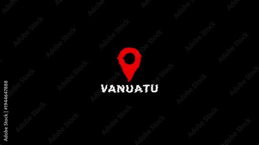 Vanuatu Map Marker Location Red Pin Drop Oceania Island Nation