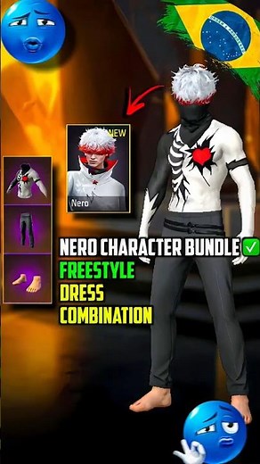BEST DUO 👑 FREESTYLE 🇧🇷 OUTFIT COMBOS 👺 WITH NERO CHARACTER BUNDLE 🔥 FREE FIRE 🔥