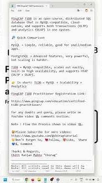 FREE PingCAP TiDB Practitioner Course and Certificate |Free Certification | TiDB Certification #free