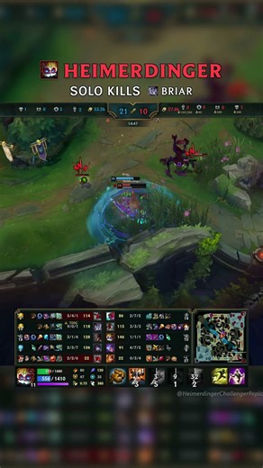 Heimerdinger SOLO KILLS Briar | KR Master Patch 26.18 #shorts