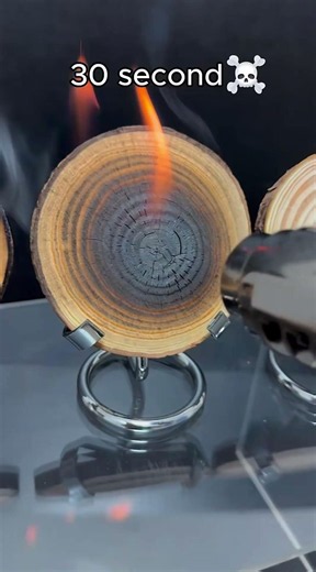 Powerful Lighter vs Wooden Blocks #experiment #shorts