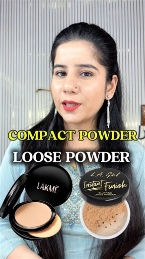 Difference between Compact Powder And Loose Powder ✨ #powder#makeupartist #trending #makeup #compact