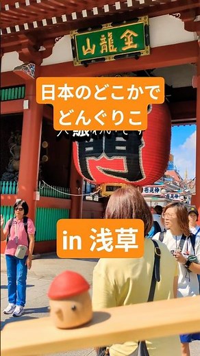 日本のどこかでどんぐりこ in 浅草 日本の観光名所めぐり #こまむぐ #日本のどこかでどんぐりこ #雷門