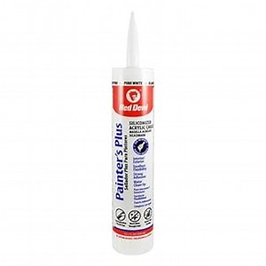 Red Devil 0766 Painter's Plus Siliconized Acrylic Caulk, 10.1 oz., White, 1 Pack