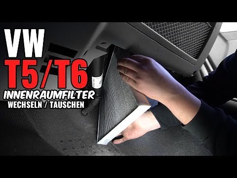 VW T5/T6 INNENRAUMFILTER WECHSELN / TAUSCHEN / POLLENFILTER