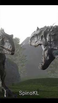 Indominus Rex Vs Giganotosaurus #jurassicworld #blender #dinosaur #animation
