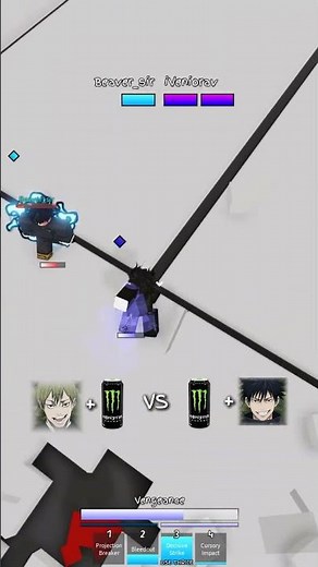 CAFFEINATED NAOYA VS CAFFEINATED MEGUMI JUJUTSU SHENANIGANS #jjs #roblox