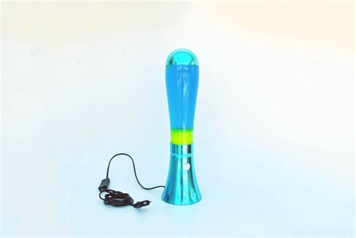 Retro Lava Lamp: Silver, Yellow & Blue - Space Age Mood Lighting - Etsy