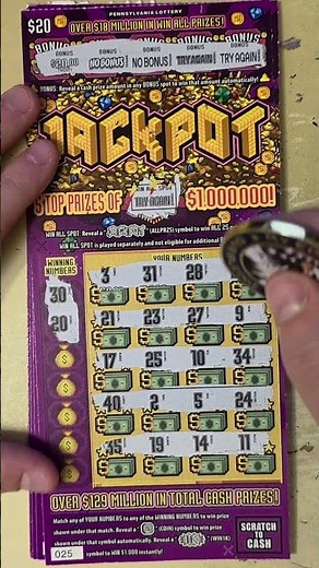 JACKPOT WINNER (ROUND 2)! PA LOTTERY NEW $20 SCRATCH OFF TICKET #scratch #palottery #lottery #winner