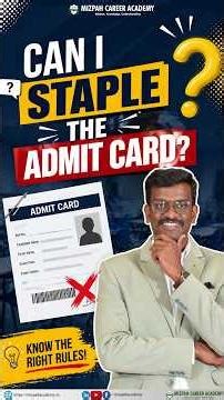 Can you STAPLE your Admit Card? 🤔 NEET 2026 Exam Day Tips