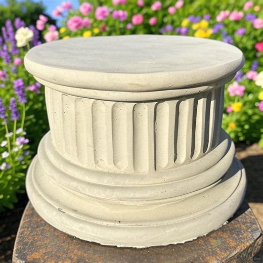 Concrete Plant Stand 10.25" Garden Pedestal for Statues Birdbath Base Outdoor Yard Decor Display - Etsy