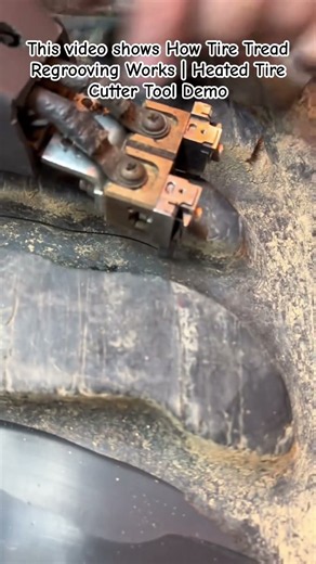 Satisfying Tire Regrooving Process 🔥 Tire Tread Recutting! TireGrooving⁠ ⁠#MechanicTools⁠ ⁠#Tire