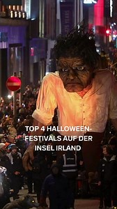 Halloween kommt ursprünglich aus Irland – und die Insel feiert das jedes Jahr groß. 🎃 Egal ob Dracula in Dublin, die größte Halloween-Party Europas in Derry~Londonderry, riesige Figuren bei der Macnas Parade in Galway oder alte Mythen beim Púca Festival – hier finden alle den passenden Grusel. Wer also Ende Oktober in Irland ist, weiß, wo’s hingeht. | Entdecke Irland