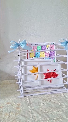 Easy Paper Stick Craft – Organizer Idea👈