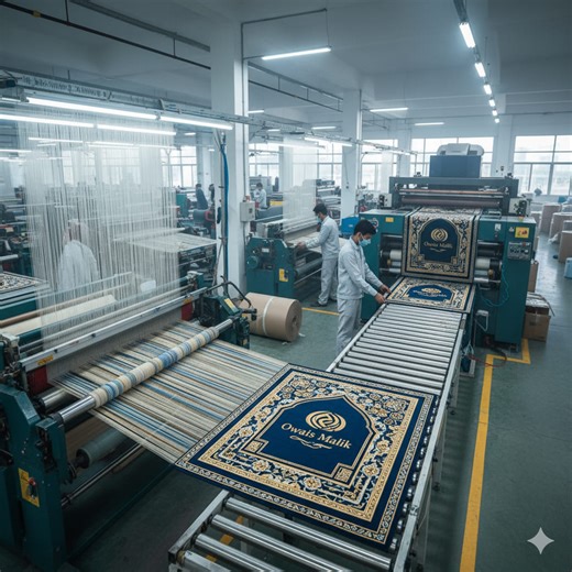 Ever wondered how beautiful plastic prayer mats are made? 🕌 Watch the step-by-step weaving and printing process inside the factory! 🧵🏭✨#factoryprocess #prayerMat #plasticMat #weaving #manufacturing #satisfyingvideo #trending #viral | Owais Malik