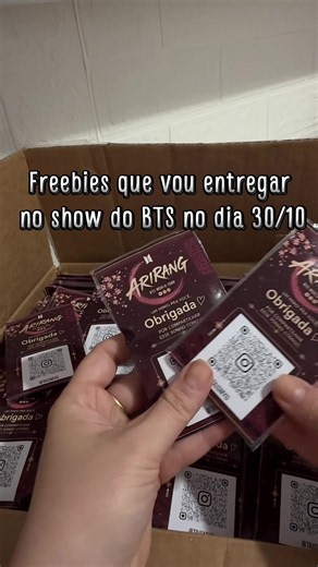 Freebies para o show do BTS em 30/10: ideias e como entregar
