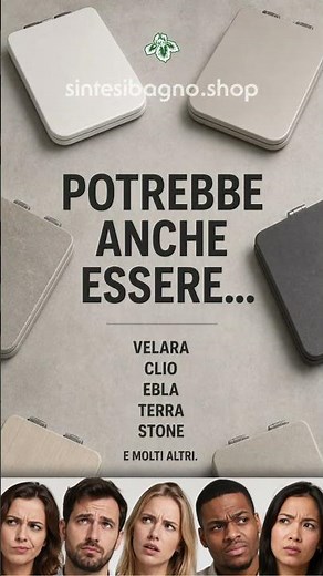 Sanitari rettangolari e copriwater: Conca, Velara, Clio, Ebla, Terra e Stone