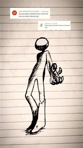 How to draw stickman #tutorial #sketch #stickman #howtodraw