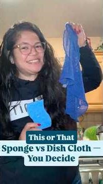 Sponge vs Dish Cloth—You Decide #IntentionalLiving #ReusableKitchen #SustainableSwaps #CleanSmarter
