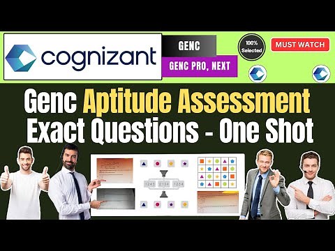 🔥Cognizant Actual Aptitude Assessment Round Question | Actual Live Questions |Cognizant Hiring Drive