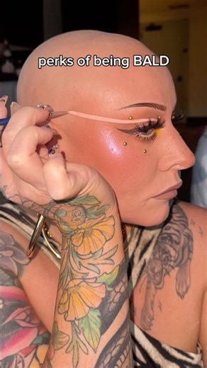Painted 365 - Day 27 HEADliner ✨(liner link in my bio) #makeup #creativemakeup #bald #alopecia